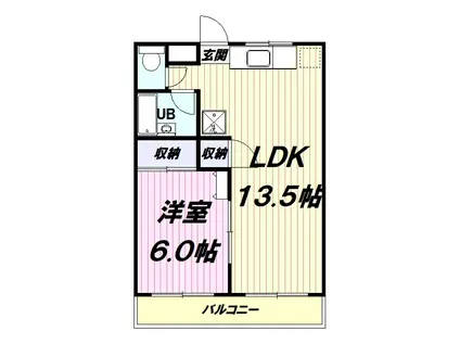 MAISON OLIVEII(1LDK/1階)の間取り写真