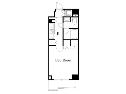 ルーブル都立家政伍番館(1K/2階)の間取り写真