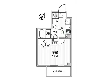 コンポジット渋谷初台(1K/1階)の間取り写真