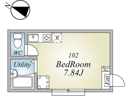 JTテラスハウス葛飾鎌倉(ワンルーム/1階)の間取り写真