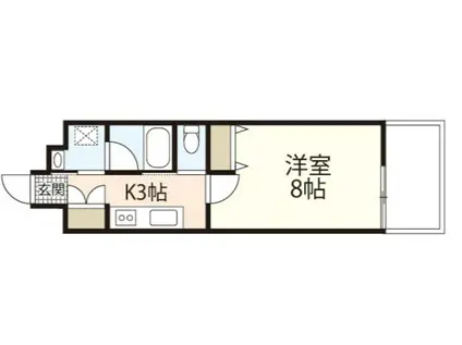 L S東荒神(1K/2階)の間取り写真