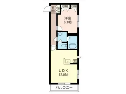 クレーンパレス井の頭(1LDK/2階)の間取り写真