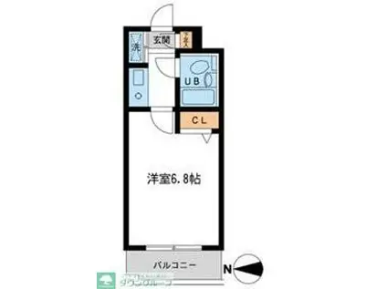 ハーモニー上北沢(1K/2階)の間取り写真