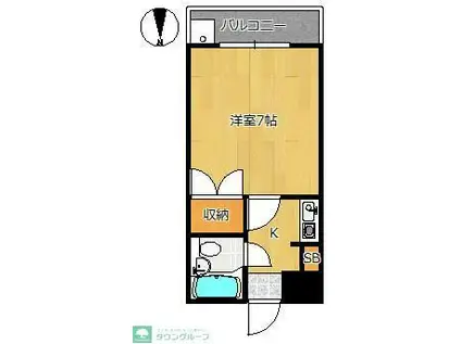 アルカディア下北沢(1K/3階)の間取り写真