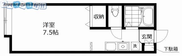 セジュール関屋田町(1K/2階)の間取り写真