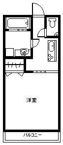 オーブIII(1K/3階)の間取り写真