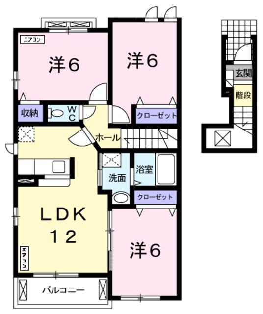 JR和歌山線 船戸駅 徒歩29分 2階建 築15年(3LDK/2階)の間取り写真