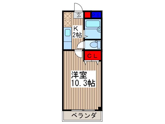 アーケティックマンションV(1K/1階)の間取り写真