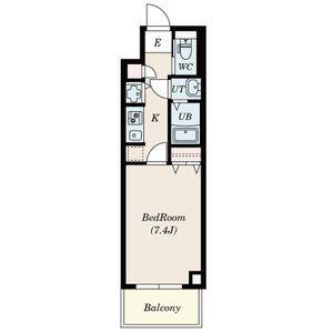 S-RESIDENCE葵II(1K/15階)の間取り写真