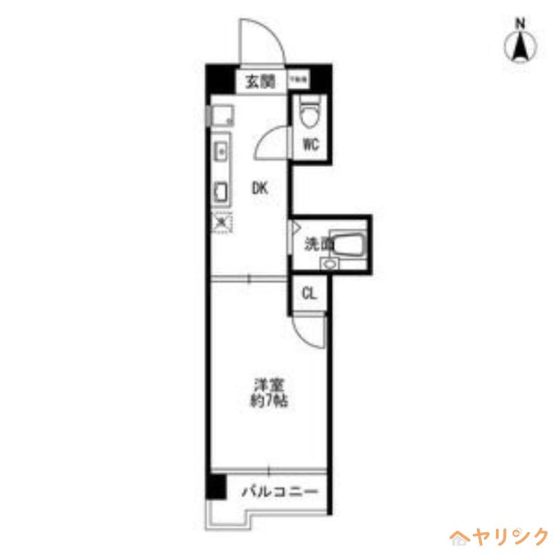 リバーシティー楠(1DK/3階)の間取り写真
