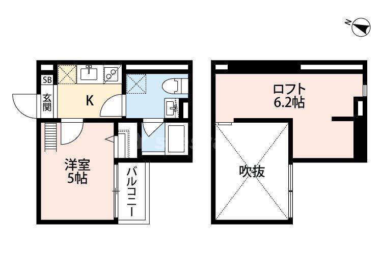 コンフォール大阪(1K/1階)の間取り写真