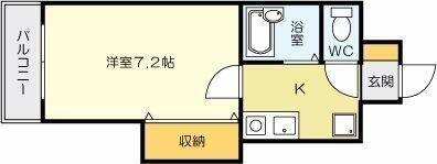 アクス敷島21(1K/2階)の間取り写真