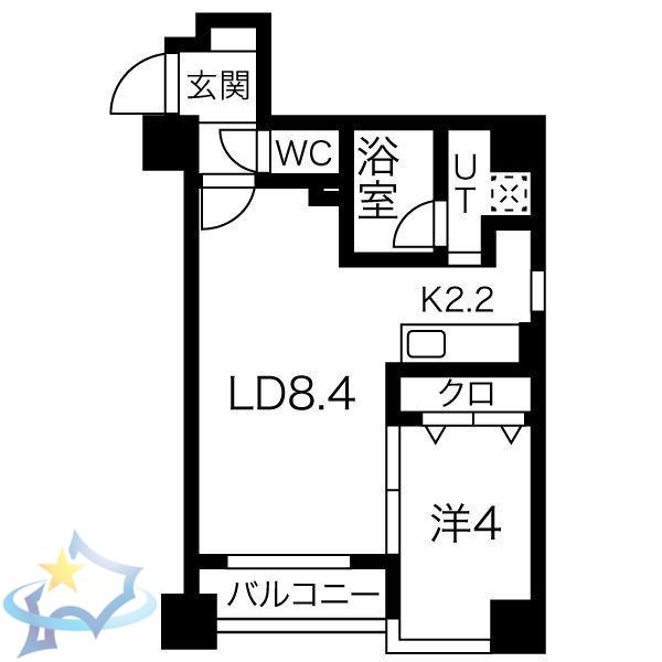 ノヴァ裏参道(1LDK/3階)の間取り写真