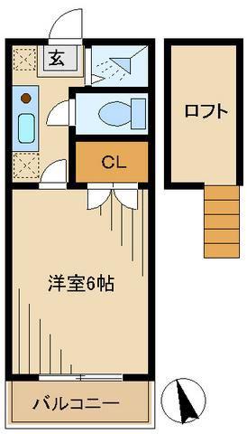 エスペランサ(1K/1階)の間取り写真