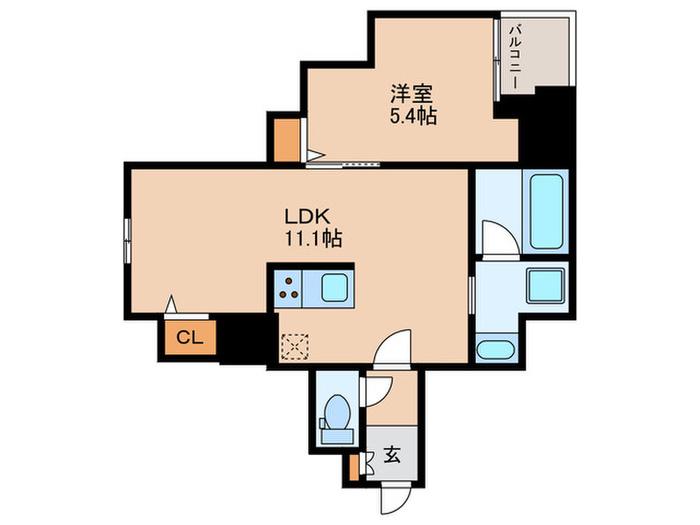 シュトラーレ本駒込(1LDK/7階)の間取り写真