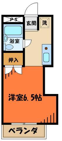 ヘリテイジ(1K/1階)の間取り写真
