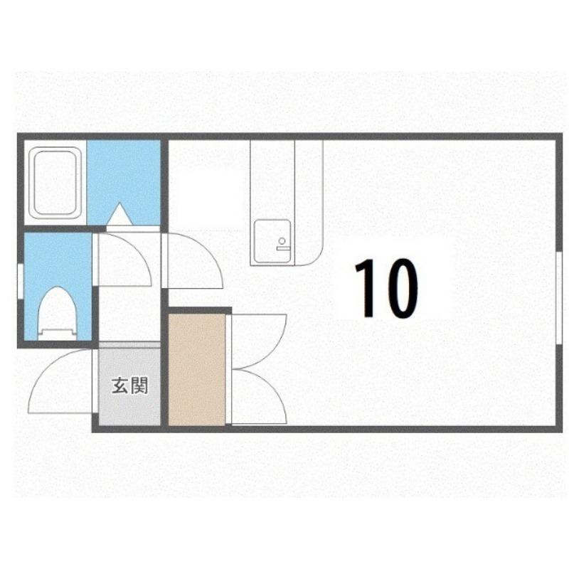 マンションイーグル(1K/2階)の間取り写真