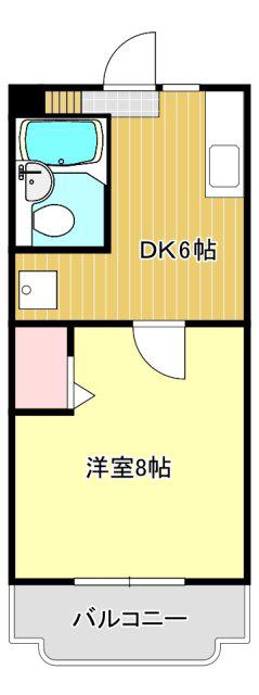 サンテラス南浅田(1DK/1階)の間取り写真