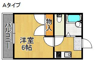 レオパレスサウスフォレスト(1K/1階)の間取り写真