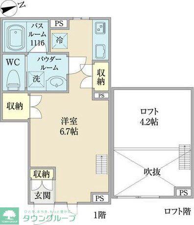 クレイン御器所(ワンルーム/1階)の間取り写真