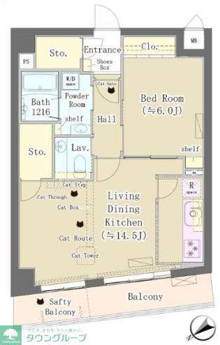 MAISON DE TAKAYA(1LDK/3階)の間取り写真