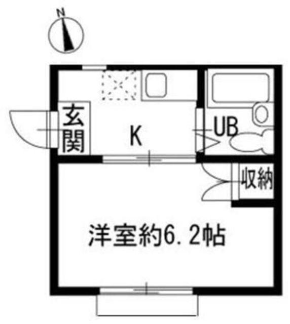 コーポHATA(1K/2階)の間取り写真