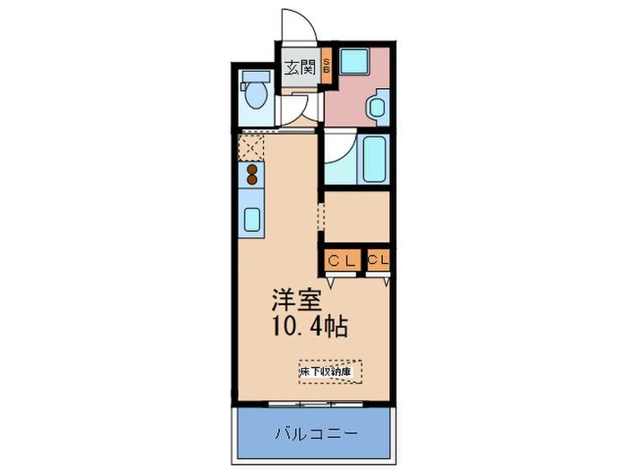 ARROW FIELDS 一番館(ワンルーム/8階)の間取り写真