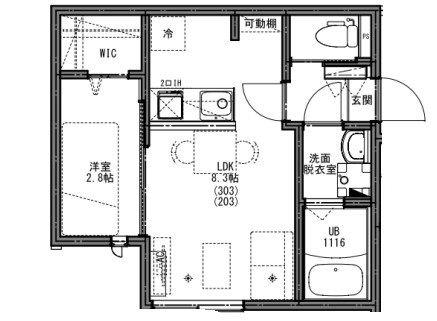 KEIAI RESIDENCE 西八王子Ⅳ(1LDK/3階)の間取り写真