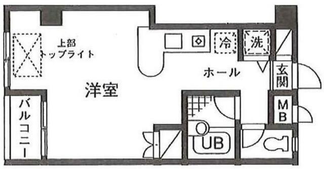 エミネンス(ワンルーム/1階)の間取り写真