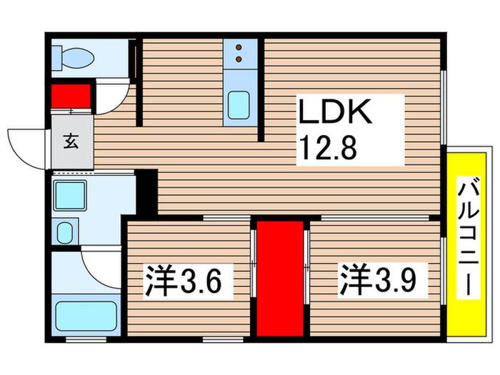 グランクレーア南砂(2LDK/2階)の間取り写真
