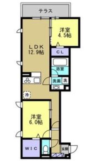 ルーチェ・フォレ(2LDK/2階)の間取り写真