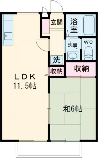 メゾン・ド・司(1LDK/2階)の間取り写真