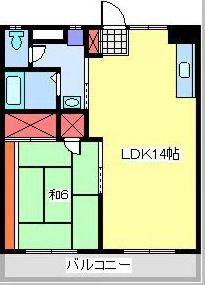 グローリア南大塚(1LDK/2階)の間取り写真