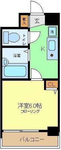 スカイコート高田馬場第5(1K/8階)の間取り写真