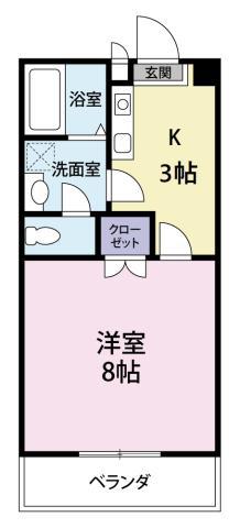 フィールド1昭和町(1K/1階)の間取り写真