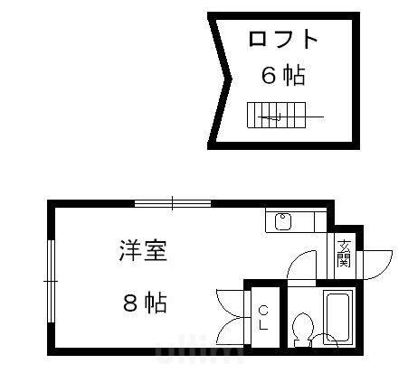 ファーストコート藤森(ワンルーム/2階)の間取り写真
