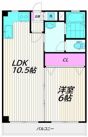 池上サンハイツ(1LDK/1階)の間取り写真