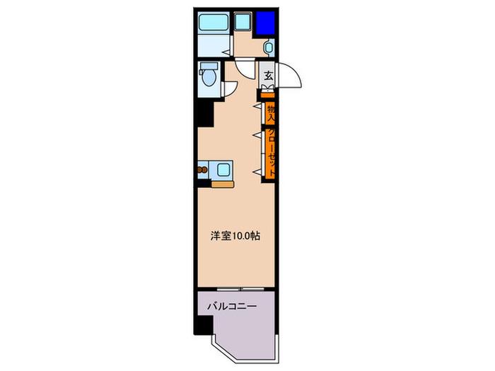 エステムコート京都駅前KOTO(ワンルーム/8階)の間取り写真