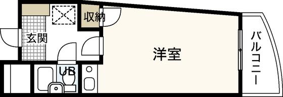 レガロ壱番館(ワンルーム/2階)の間取り写真
