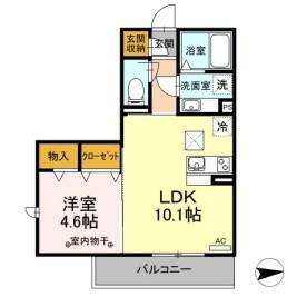 ニュー ヴィレッジ(1LDK/3階)の間取り写真
