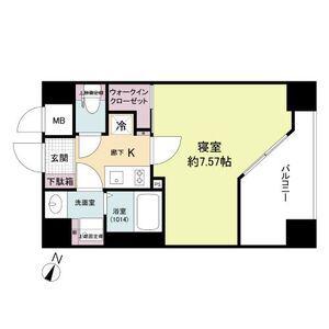 LIVEFLAT六甲桜口(1K/5階)の間取り写真