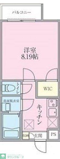 パークサイド清瀬(1K/3階)の間取り写真