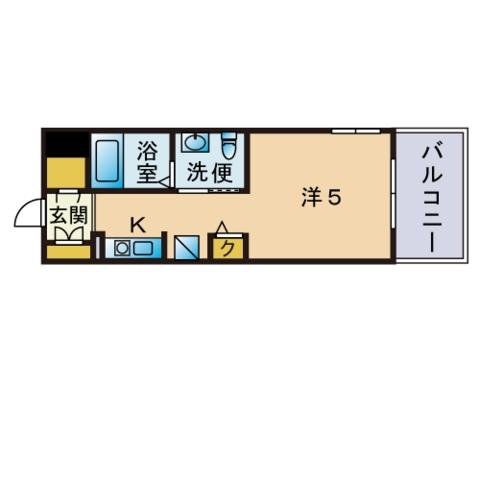 フェルト627(ワンルーム/3階)の間取り写真