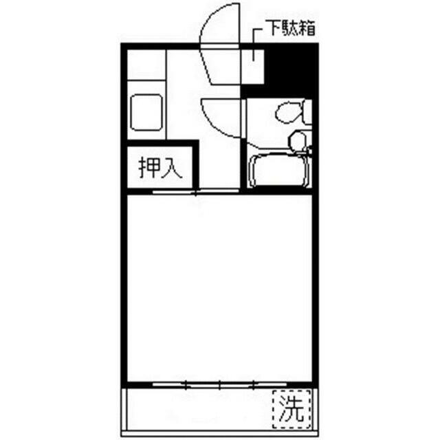 サンハイツ(1K/5階)の間取り写真