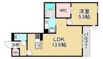 PLAISIR LA LUMIEREPURE(1LDK/2階)の間取り写真