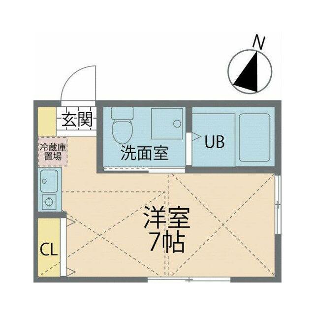 カインドネス座間緑ヶ丘(ワンルーム/2階)の間取り写真