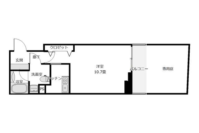 ASCENT Y 津田沼(ワンルーム/1階)の間取り写真
