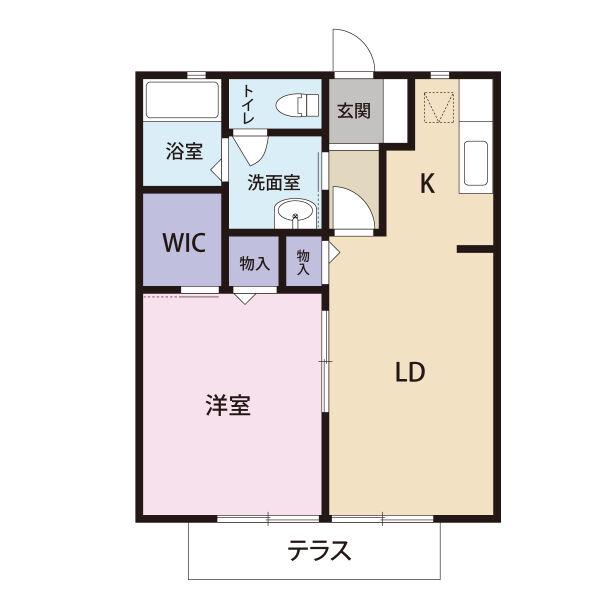 キャスティールIII(1LDK/2階)の間取り写真