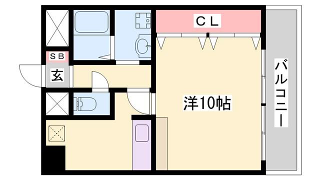 東今宿中村コーポ(1K/2階)の間取り写真