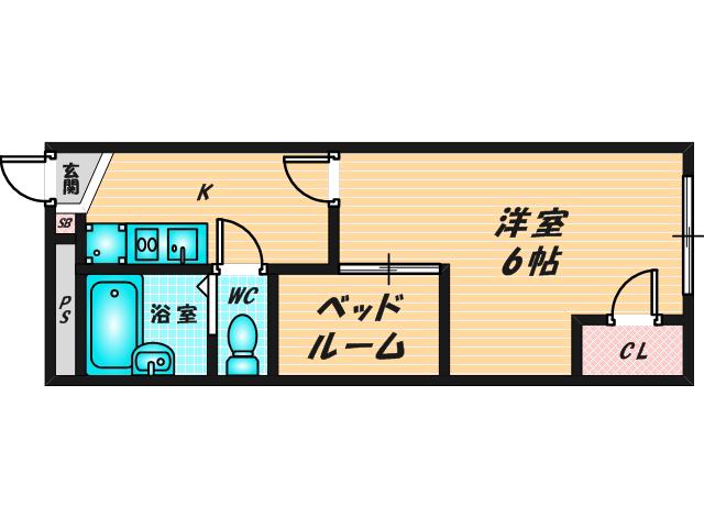 レオパレスANNEX EST(1K/2階)の間取り写真